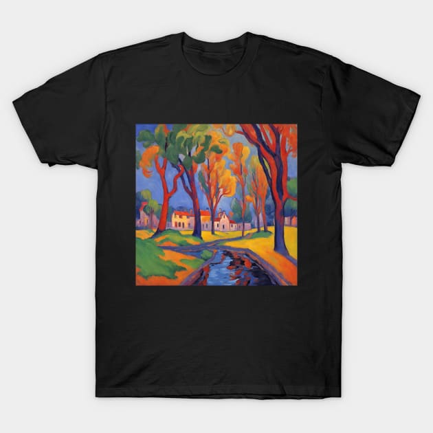 hidden village fauvism art T-Shirt by cloudviewv2